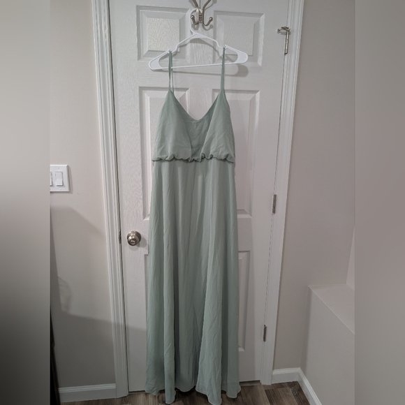 NWT Birdy Grey, Gwennie Dress, 1X, Sage, Chiffon Bridesmaid Formal Dress POCKETS - Picture 3 of 6